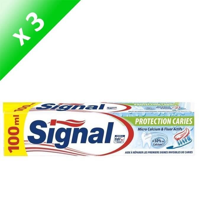 SIGNAL Lot de 3 dentifrices - Protection caries - 100 ml