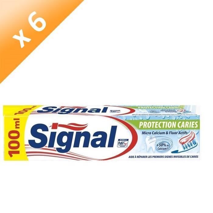 SIGNAL Lot de 6 dentifrices - Protection caries - 100 ml