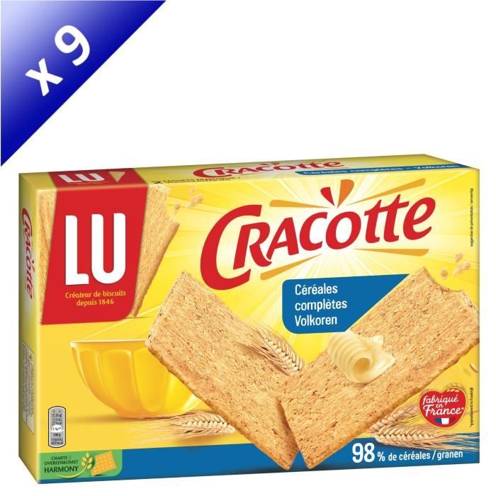 Lot de 9 LU Cracotte Céréales complètes 250g