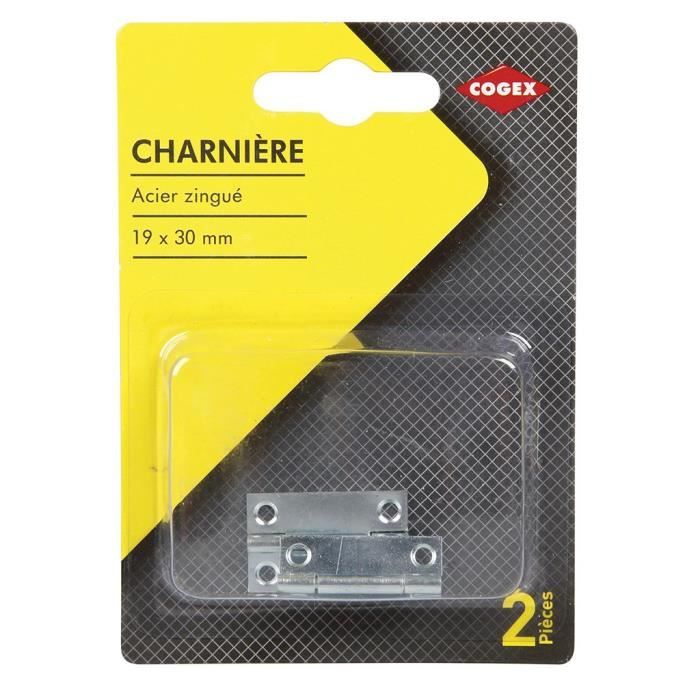 COGEX Charnière métal - 19x30 mm - 2 pcs