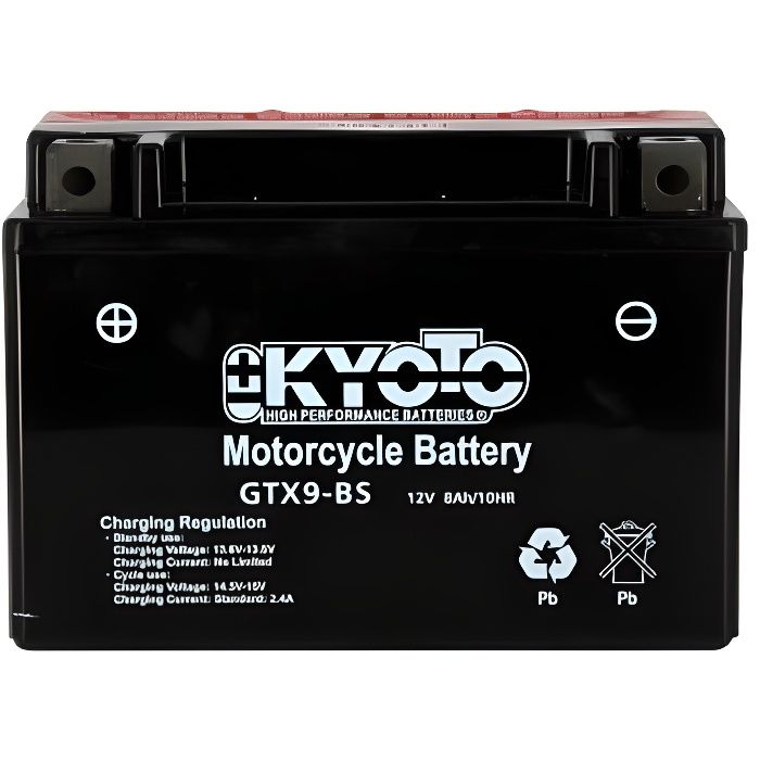 KYOTO Batterie moto Ytx9 bs L150mm W 87mm H 105mm