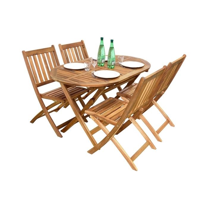 Salon de jardin ovale Fidgi en acacia 4 chaises - Achat / Vente ... Salon de jardin ovale Fidgi en acacia 4 chaises - Achat / Vente ...