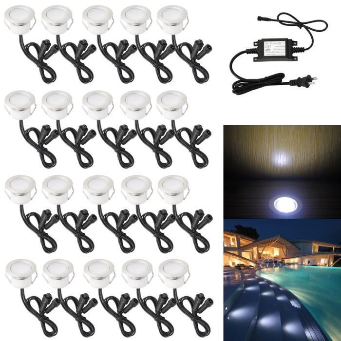 lot de 20 spot led eclairage extrieur terrasse bois ip67 1w dcor pour jardin chemin - Spot Led Terrasse lot de 20 spot led eclairage extrieur terrasse bois ip67 1w dcor pour jardin chemin - Spot Led Terrasse