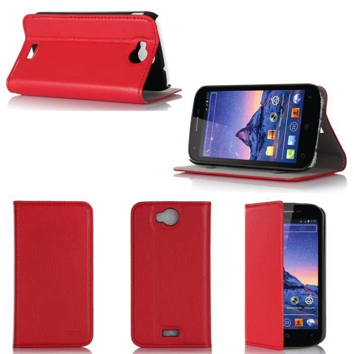 King-HighTech Housse etui coque Bleu pour WIKO Cink Slim