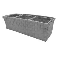 CASIER POUR MEUBLE FRANDIS 4 Paniers en plastique tressés Gris CASIER POUR MEUBLE FRANDIS 4 Paniers en plastique tressés Gris