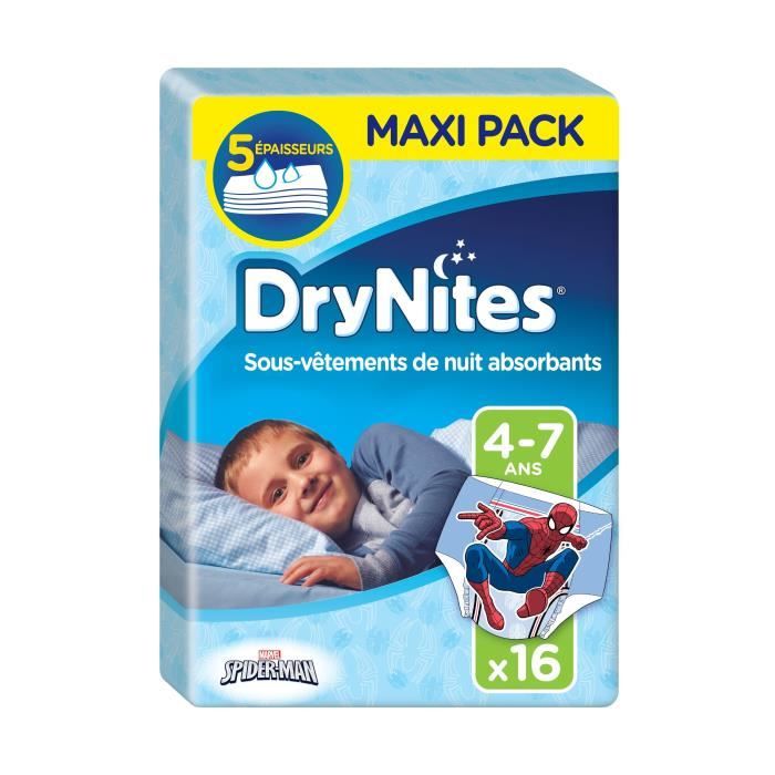 DryNites Culottes de nuit garcons 4 - 7 ans