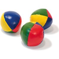 Diabolo Freizeitsport Lot de 3 balles de jonglage de 62 mm avec millet d'oiseau durable, cuir synthétique imperméable, idéal pour les enfants et les débutants