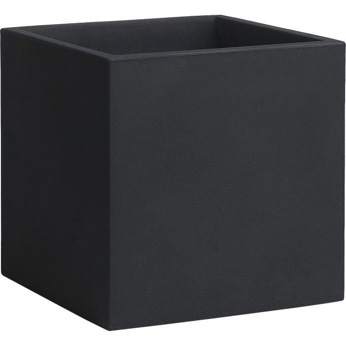 NICOLI Cache pot, utilisable comme pot Modus Quadro 40 P - 40 x 40 x 40 cm - Gris anthracite