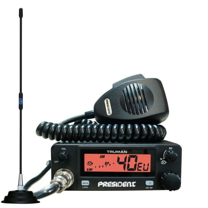 Pack CB PRESIDENT TRUMAN ASC + Antenne FLORIDA   Achat / Vente RADIO