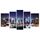 CITY BY NIGHT Tableau Multi Panneaux urbain 110x6