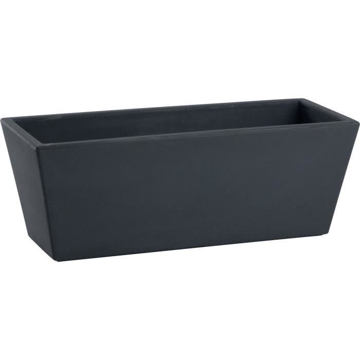 NICOLI Cache pot, utilisable comme pot Mysia 50 P - 50 x 20 x 18 cm - Gris anthracite