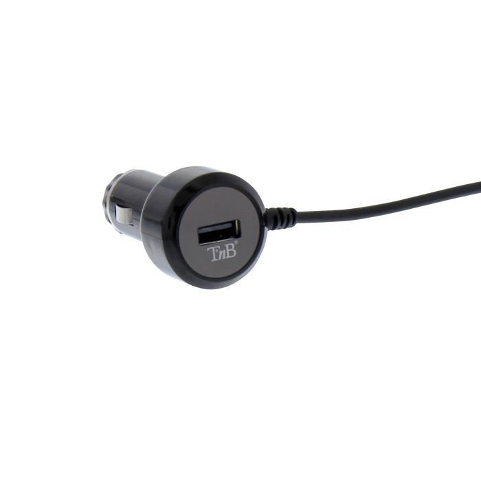 TNB Pack chargeur allume-cigare 3A 2 en 1 - Noir