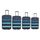CHALLENGER Set de 4 Valises Souple 2 Roues 47-54-6