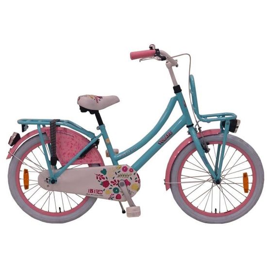 Vélo Enfant Fille 20 Pouces Ibiza Frein Avant Sur Le Guidon Et Le Frein Arrière à Rétropédalage Bleu Rose 95 Assemblé