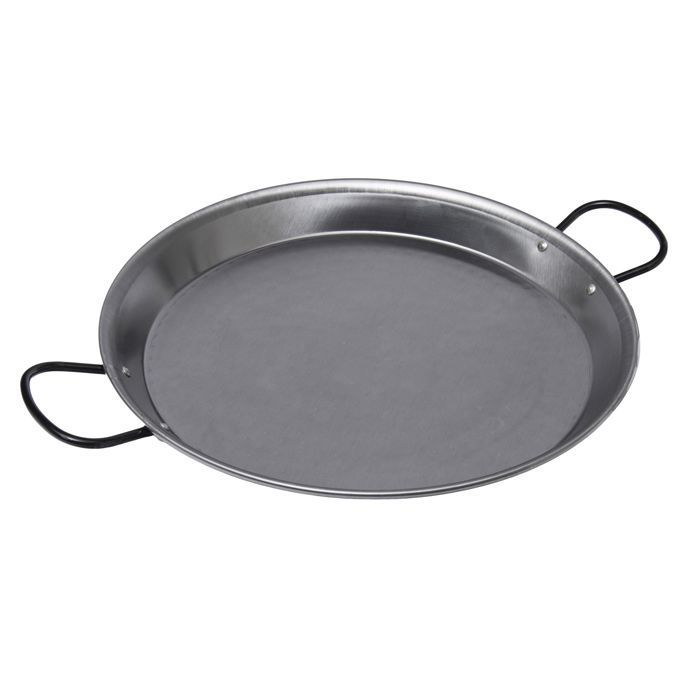 Plat à paëlla D : 40 cm - acier poli