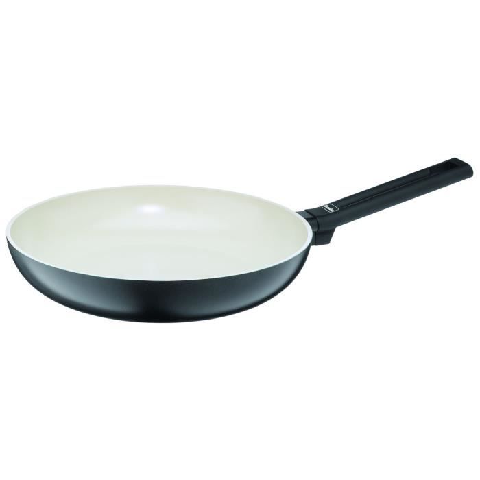 BERNDES Poêle à frire Clever Alu Spécial Elégance - Ø 24 cm - Noir et blanc - Tous feux sauf induction