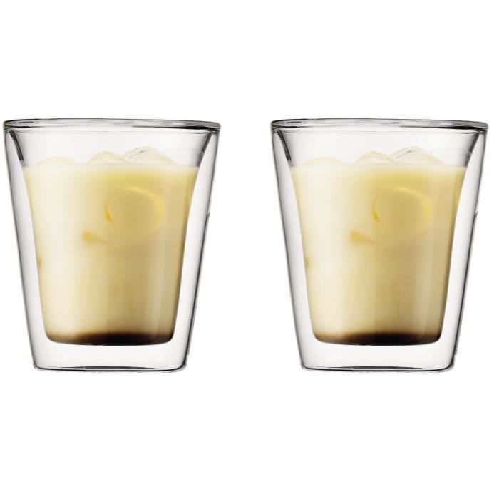 BODUM CANTEEN Set 2 verres double paroi 0.2 l Transparent