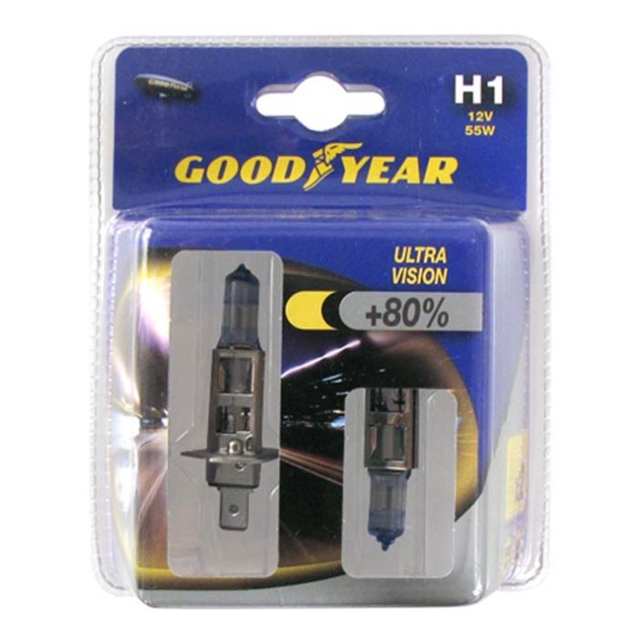 GOOD YEAR Ultra Vision 2 ampoules feux de croisement 12v 55W H2