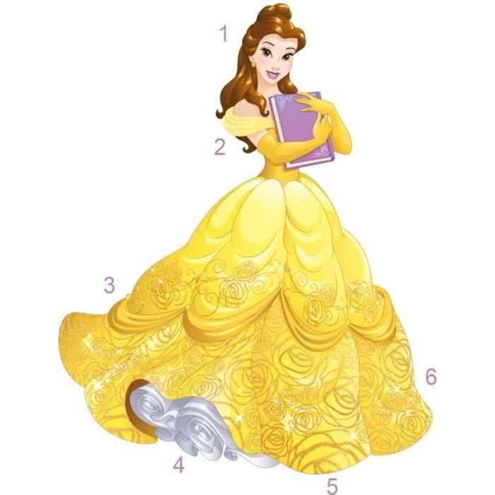 ROOMMATES Stickers DISNEY PRINCESSE BELLE repositionnables 140x73cm
