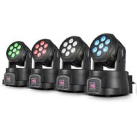 ECLAIRAGE SCANNER Pack de 4 Lyres à LEDs 4en1 Rouge-Vert-Bleu-Blanc ECLAIRAGE SCANNER Pack de 4 Lyres à LEDs 4en1 Rouge-Vert-Bleu-Blanc