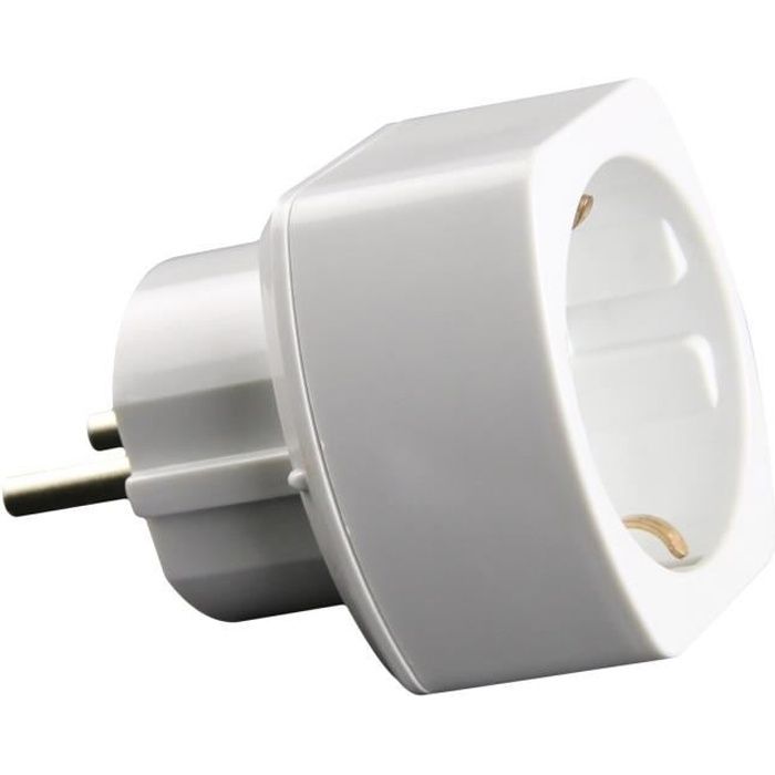 Adaptateur M France vers F SCHUKO blanc