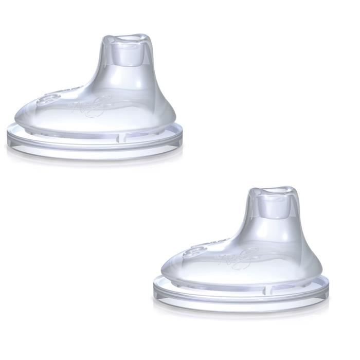 NUBY Lot de 2 becs souples silicone 6m+