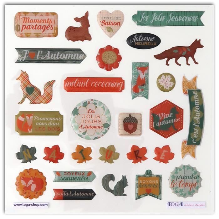 TOGA 29 Stickers Epoxy Miel & Cannelle