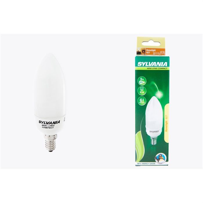 AMPOULE SYLVANIA ECO ENERGIE 80% 9W E14 CHAUDE   Achat / Vente AMPOULE