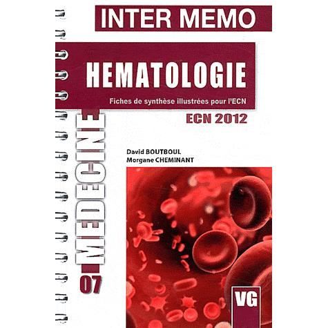 INTER MEMO HEMATOLOGIE ECN 2012   Achat / Vente livre D. Boutboul pas