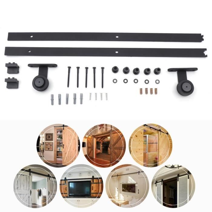 200cm quincaillerie kit de rail porte coulissante industriel pour