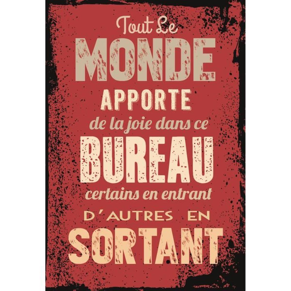 Magnet esprit vintage vieilli humoristique BUREAU - CLASS DECO - Achat