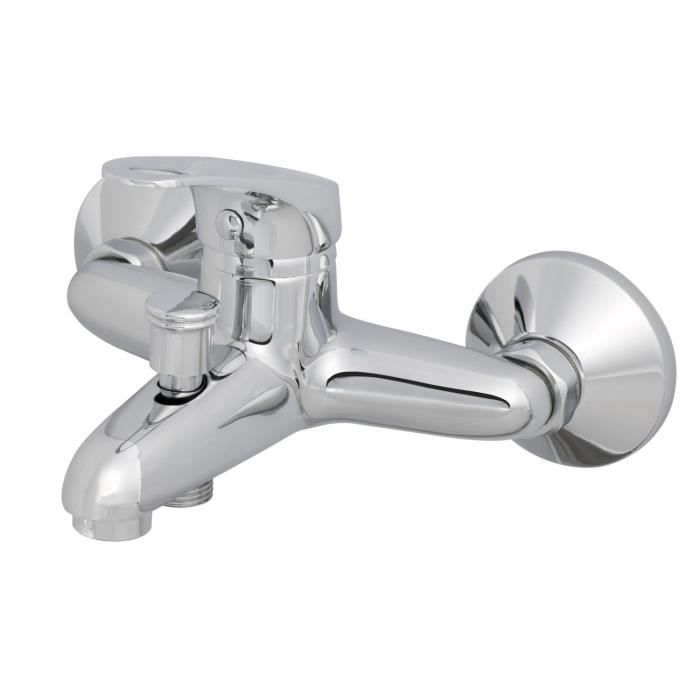 ESSEBAGNO Robinet mitigeur mécanique baignoire et douche Betaring - Chromé