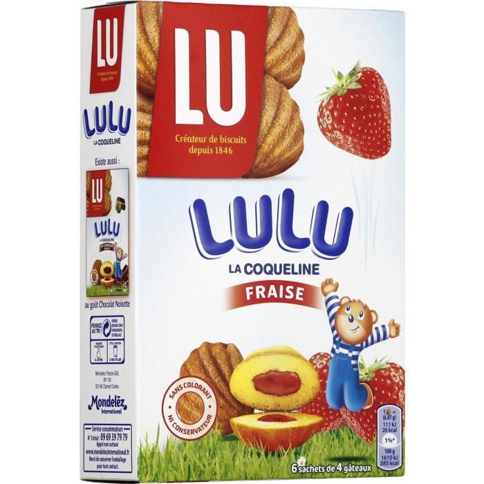 LU Coqueline madeleines fourrées à la fraise - 165 g