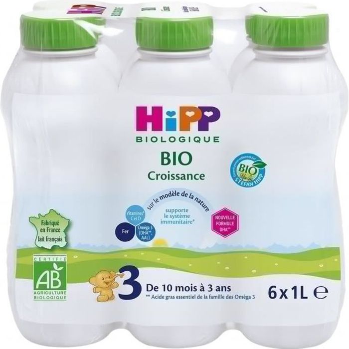 HIPP Bio Bouteille Croissance 6x1L   Dès 10 mois   Achat / Vente LAIT