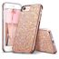 coque iphone 8 paillette or rose