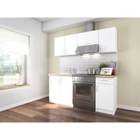 CUISINE COMPLÈTE OBI Cuisine complète L 180 cm - Blanc mat CUISINE COMPLÈTE OBI Cuisine complète L 180 cm - Blanc mat