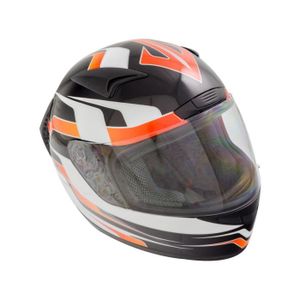 Casque Moto Noir Et Orange Achat Vente Pas Cher