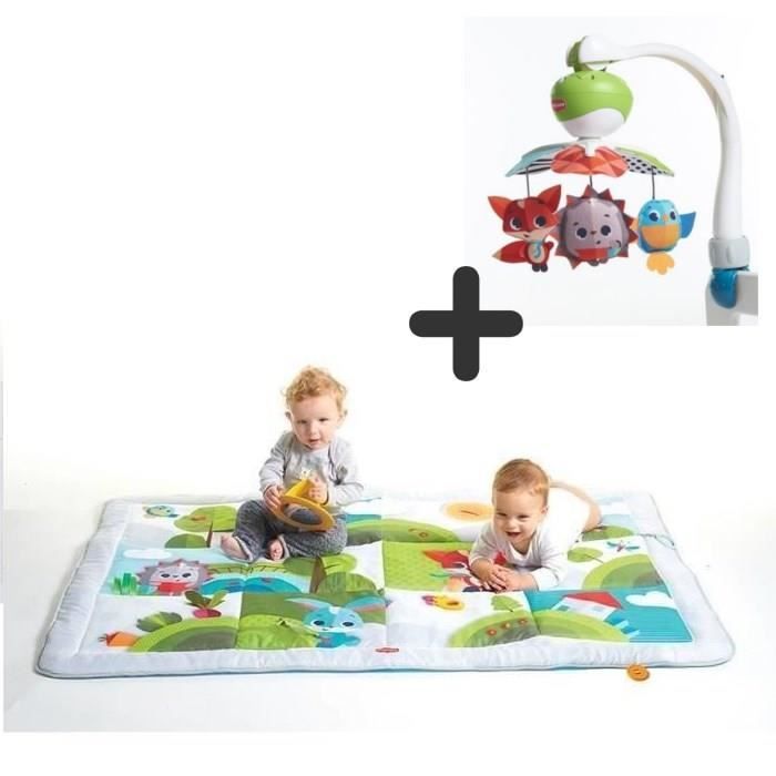 TINY LOVE Tapis Géant + Mobile de voyage 3en1 - Collection Dans la Prairie