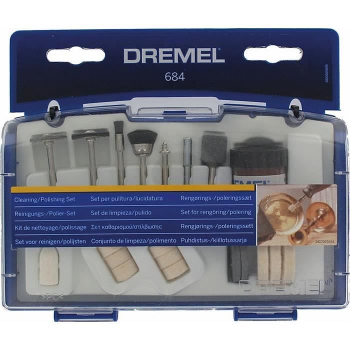 DREMEL Kit nettoyage/polissage de 20 pièces 684