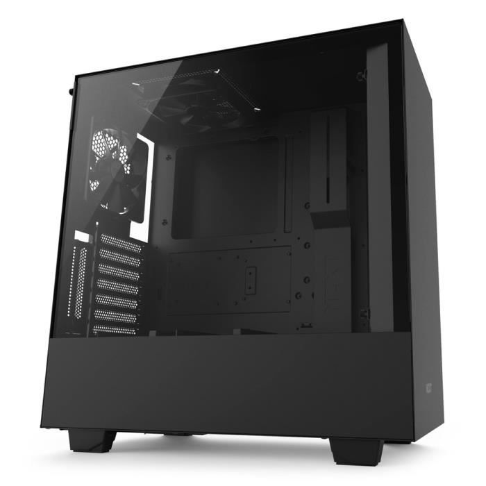 NZXT Boîtier PC Smart H500i - ATX - Smart Device - Panneau en verre trempé - Noir
