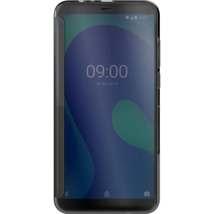 WIKO Etui Folio Easy Grise pour Wiko Y80