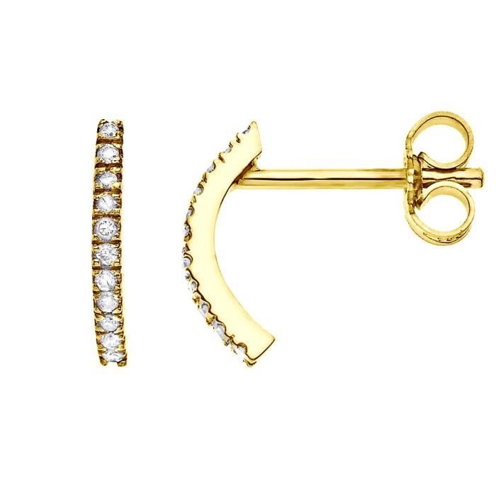 DIAMOND LANE Boucles d'Oreilles Diamants Or Jaune 750° Femme