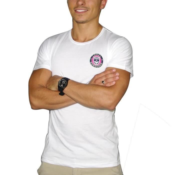 FCGB Tee shirt label bordeaux - Adulte - Blanc