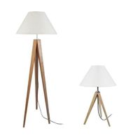 LAMPADAIRE IDUN Lampadaire + Lampe en bois naturel - Ø50 x H. LAMPADAIRE IDUN Lampadaire + Lampe en bois naturel - Ø50 x H.