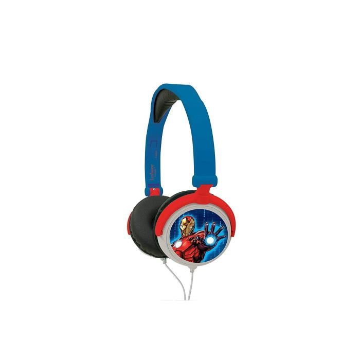 LEXIBOOK - MARVEL - Casque Audio Stéréo, Puissance sonore Limitée, Pliable et Ajustable