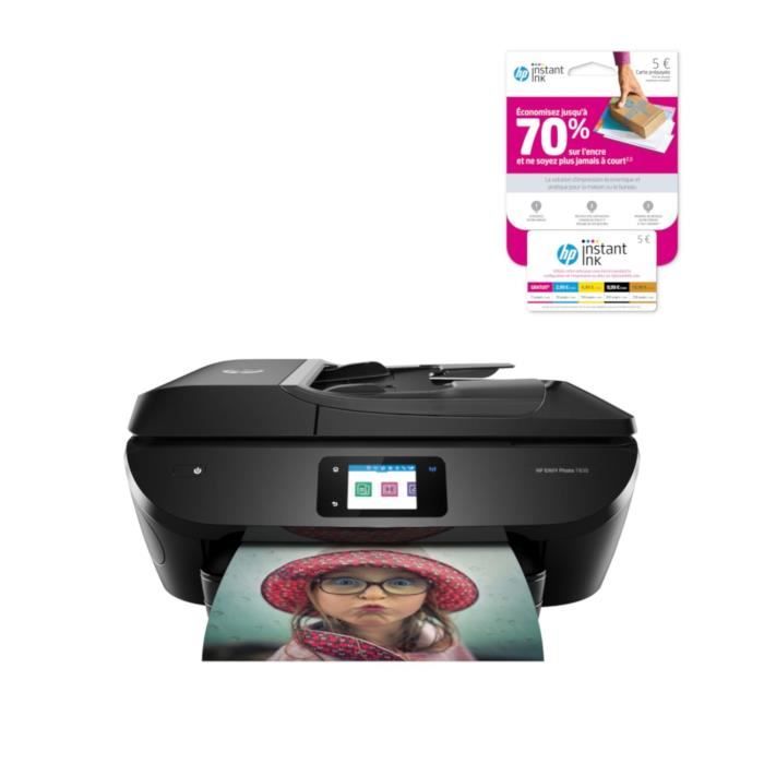 HP Imprimante tout en un Envy Photo 7830 + carte Instant Ink crédit de 5€ sur votre comte
