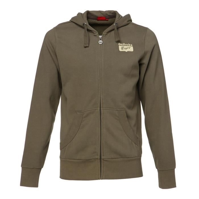 ASICS Veste zippé à capuche Homme - Kaki