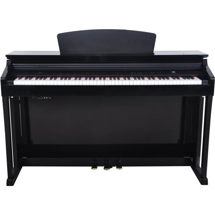 Piano meuble 88 Touches laqué noir
