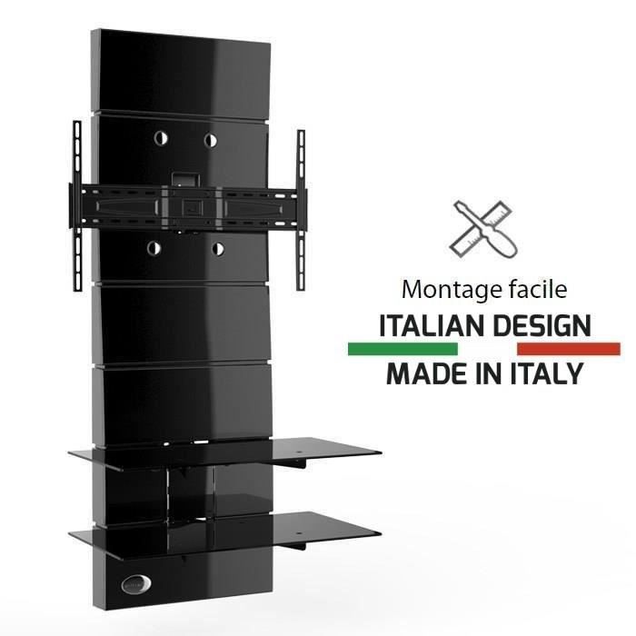 GHOST DESIGN 3000 noir Meuble TV support fixe 32 à 63\