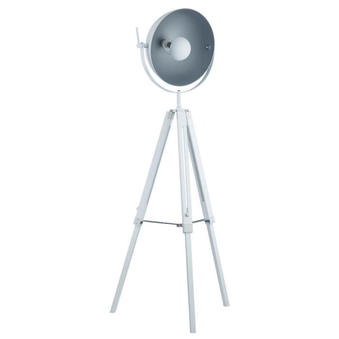 HOUSTON Lampadaire trépied Ø78,5xH170 cm E27 60 W équivalent à 15 W blanc